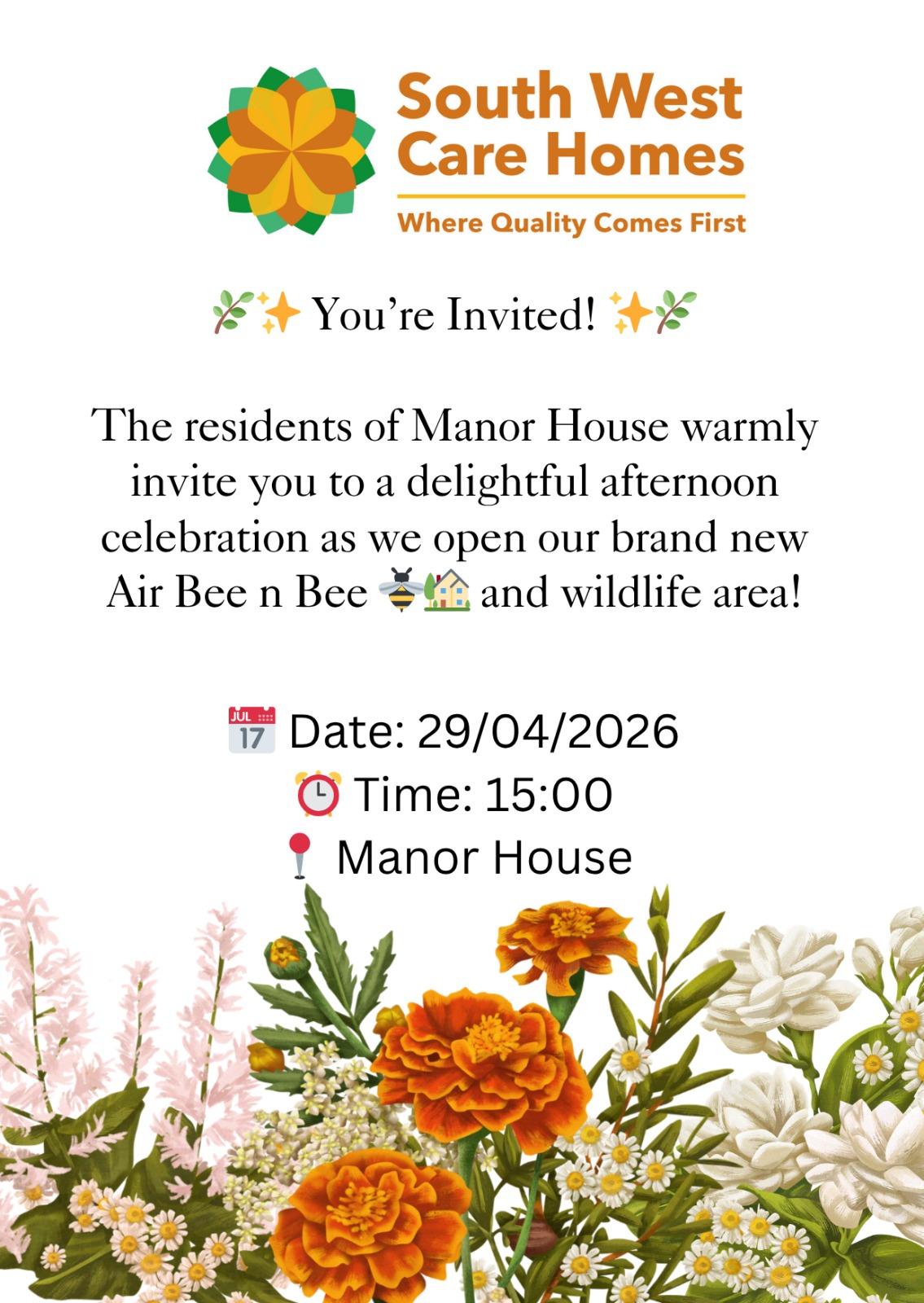 Invitation poster to event with some details