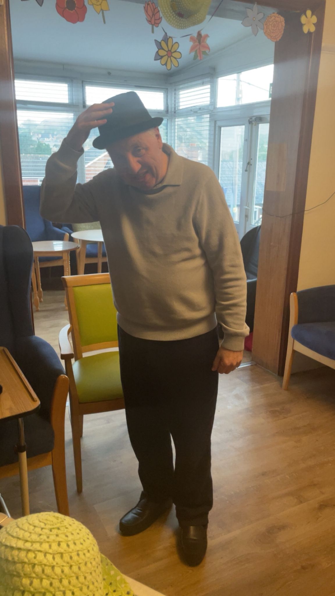 Peter wearing a black trilby