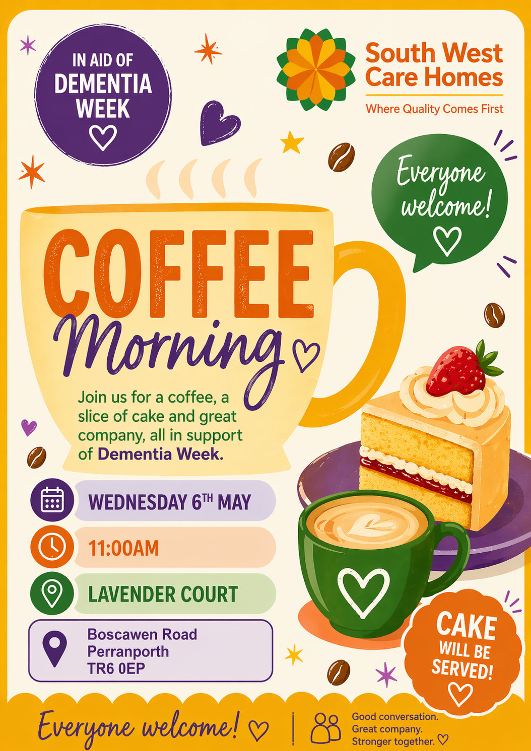 Poster advertising the coffee morning