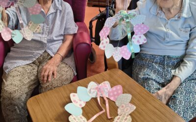 Colourful Easter Wreaths Created at Cambrian Lodge