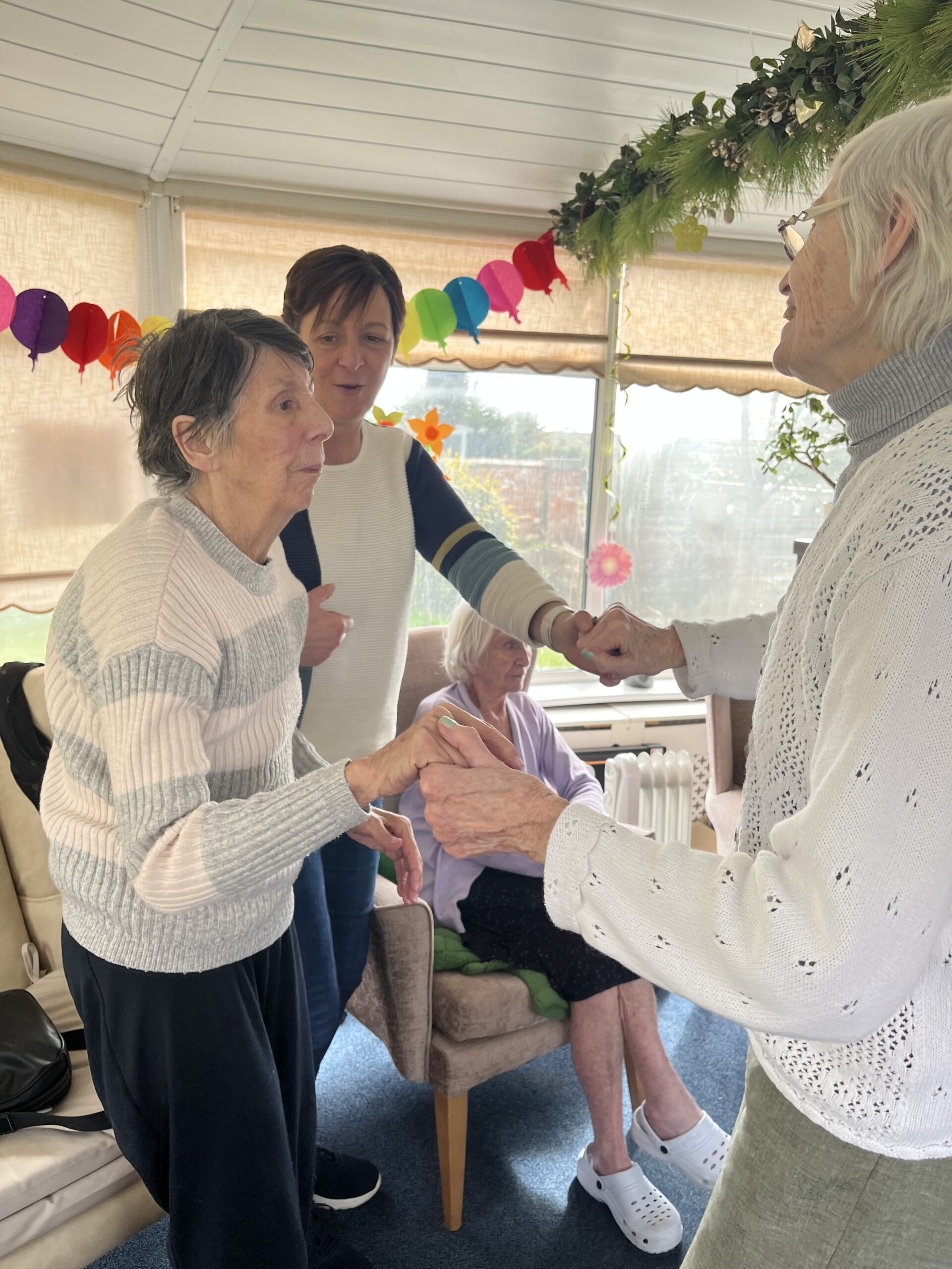 Wendy and Violet enjoying a dance