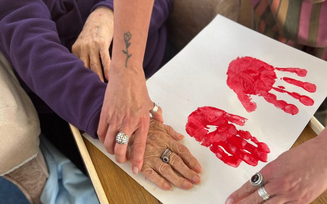 Ashley House Residents Create Poppies for VE Day