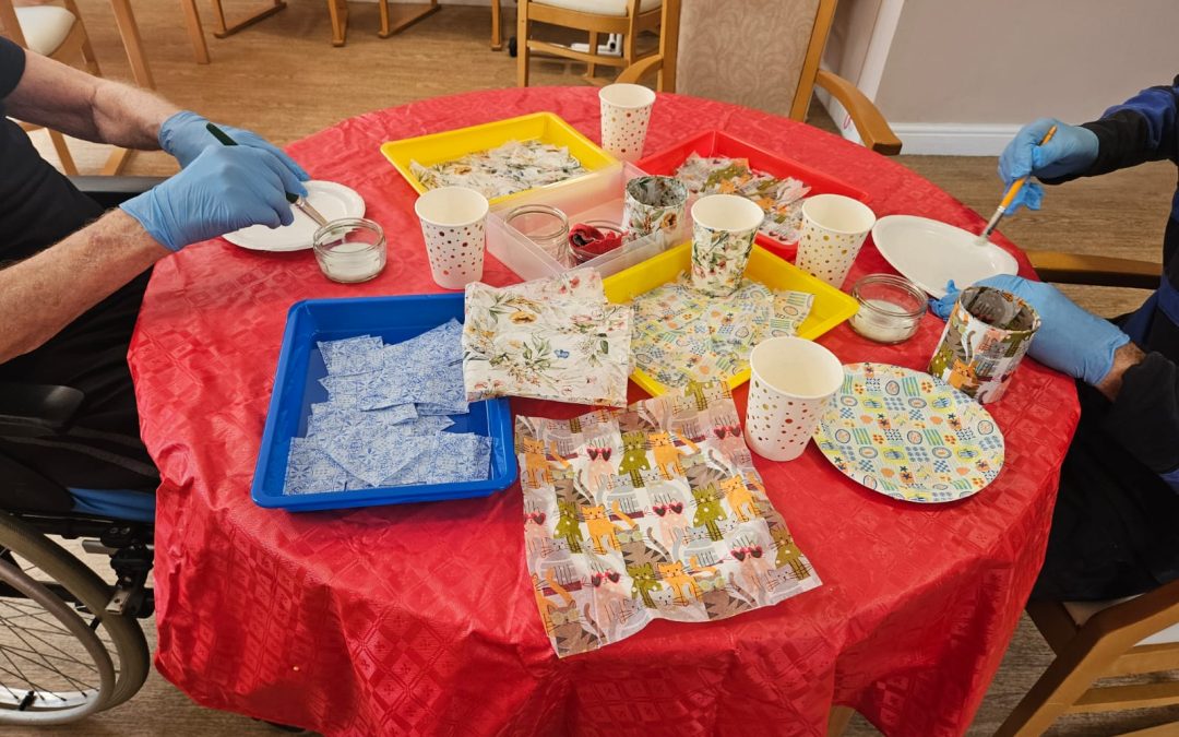 Getting creative with decoupage at The Manor